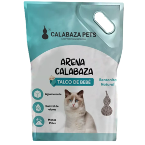 Calabaza Arena Para Gatos Aroma Talco de Bebé 10 Kg oferta
