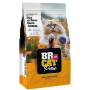 BR For Cat Pure Gatos Adultos Bolas de Pelo 3 Kg en su empaque